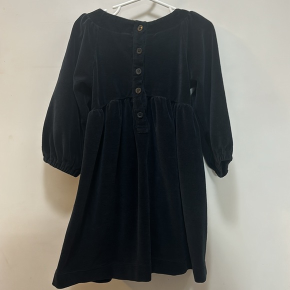 Kate Quinn black velour type fabric dress organic cotton size 4t - Picture 3 of 5